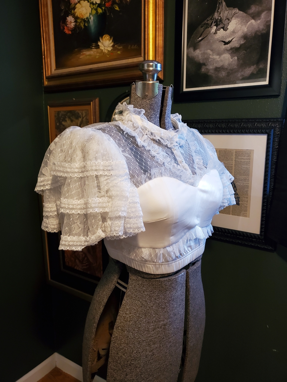 White Two Piece Jirai Kei Shiro Lolita Elegant street wear - Picture 5 of 11